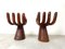 Sculpted Teak Hand Chairs, 1970s, Set of 2 3