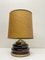 Mid-Century Modern Double Bubble Brown Glass Table Lamp, Italy, 1970s 1