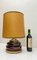 Mid-Century Modern Double Bubble Brown Glass Table Lamp, Italy, 1970s 10