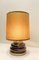 Mid-Century Modern Double Bubble Brown Glass Table Lamp, Italy, 1970s 3