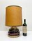 Mid-Century Modern Double Bubble Brown Glass Table Lamp, Italy, 1970s 4