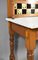 Edwardian Tile Back Marble Top Washstand in Birch, 1890s, Image 12