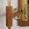 Teak and Brass Wall Sconces in the style of Lunel, 1960s, Set of 2 8