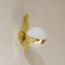 Opaline and Brass Wall Lights, Set of 2, Image 5