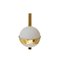 Opaline and Brass Wall Lights, Set of 2, Image 1