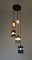 Lámpara colgante vintage de vidrio de cinco luces al estilo de Fontana Arte, Italia, años 60, Imagen 4