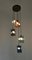 Lampada a sospensione vintage in vetro colorato a cinque luci nello stile di Fontana Arte, Italia, anni '60, Immagine 5