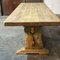 Large French Bleached Oak Farmhouse Dining Table, 1925 26