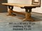 Large French Bleached Oak Farmhouse Dining Table, 1925 30