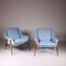 Blue Armchairs Mod. 854 by Walter Knoll for Cassina, Set of 2 1