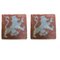 19th Century Spanish Tiles with Lion, Set of 2 1