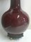 Lampada da tavolo vintage con base in ceramica rosso vino e paralume in tessuto fatto a mano di Lamplove, anni '70, Immagine 8