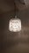 Lampada da soffitto vintage con paralume in plastica trasparente a rilievo su supporto in plastica color argento, anni '70, Immagine 5