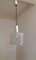 Lampada da soffitto vintage con paralume in plastica trasparente a rilievo su supporto in plastica color argento, anni '70, Immagine 4