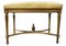 French Gilt Wood Window Seat with Gilt Carved Floral Motifs with Damask Silk 3