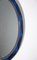 Blauer Italienischer Glas Wandspiegel von Metalvetro, Label, 1975 3