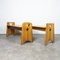 Sculptural Dining Set in Pine by Gilbert Marklund for Furusnickarn Ab, 1970s, Set of 3 4