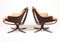 Leather Falcon Chairs by Sigurd Resell for Vatne, 1970s, Set of 2 3