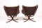 Leather Falcon Chairs by Sigurd Resell for Vatne, 1970s, Set of 2 5