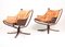 Leather Falcon Chairs by Sigurd Resell for Vatne, 1970s, Set of 2 1