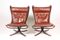 Falcon Chairs with Ottomans by Sigurd Resell for Vatne, 1970s, Set of 2, Image 3