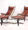 Falcon Chairs with Ottomans by Sigurd Resell for Vatne, 1970s, Set of 2 2