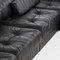 Black Leather Patchwork Modular Sofa from de Sede, 1970s, Set of 5 14