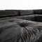 Black Leather Patchwork Modular Sofa from de Sede, 1970s, Set of 5 23