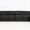 Black Leather Patchwork Modular Sofa from de Sede, 1970s, Set of 5 19