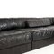 Black Leather Patchwork Modular Sofa from de Sede, 1970s, Set of 5 11