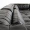 Black Leather Patchwork Modular Sofa from de Sede, 1970s, Set of 5 16