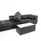 Black Leather Patchwork Modular Sofa from de Sede, 1970s, Set of 5 6