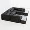 Black Leather Patchwork Modular Sofa from de Sede, 1970s, Set of 5 4