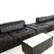Black Leather Patchwork Modular Sofa from de Sede, 1970s, Set of 5 7