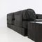 Black Leather Patchwork Modular Sofa from de Sede, 1970s, Set of 5 10