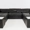 Black Leather Patchwork Modular Sofa from de Sede, 1970s, Set of 5 26