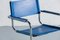Blue Leather Chair from Mart Stam, 1970s, Image 5