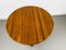 Danish Round Teak Dining Table with Extensions, 1970s 4