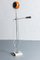 Vintage Marble Base and Orange Bulb Floor Lamp, Italy, 1970s 1