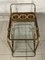 Bar Trolley in Brass and Wood, 1950s, Image 4
