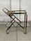 Bar Trolley in Brass and Wood, 1950s 11