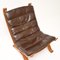 Vintage Danish Leather Lounge Chair attributed to Bramin, 1970s 9