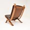 Vintage Danish Leather Lounge Chair attributed to Bramin, 1970s 6