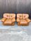 Mid-Century Chairs in Cognac-Colored Leather, 1970s, Set of 2 1