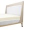 Italian Bed in Nubuck and Velvet with Wooden Legs from Kabinet 2