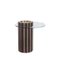Modern Art Deco Side Table in Lacquered Dark Wood with Glass from Kabinet 1