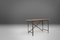 Tavolino industriale con struttura in metallo e ripiano in legno, Belgio, anni '20, Immagine 9