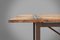 Tavolino industriale con struttura in metallo e ripiano in legno, Belgio, anni '20, Immagine 10