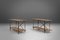 Tavolino industriale con struttura in metallo e ripiano in legno, Belgio, anni '20, Immagine 13