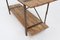 Tavolino industriale con struttura in metallo e ripiano in legno, Belgio, anni '20, Immagine 7